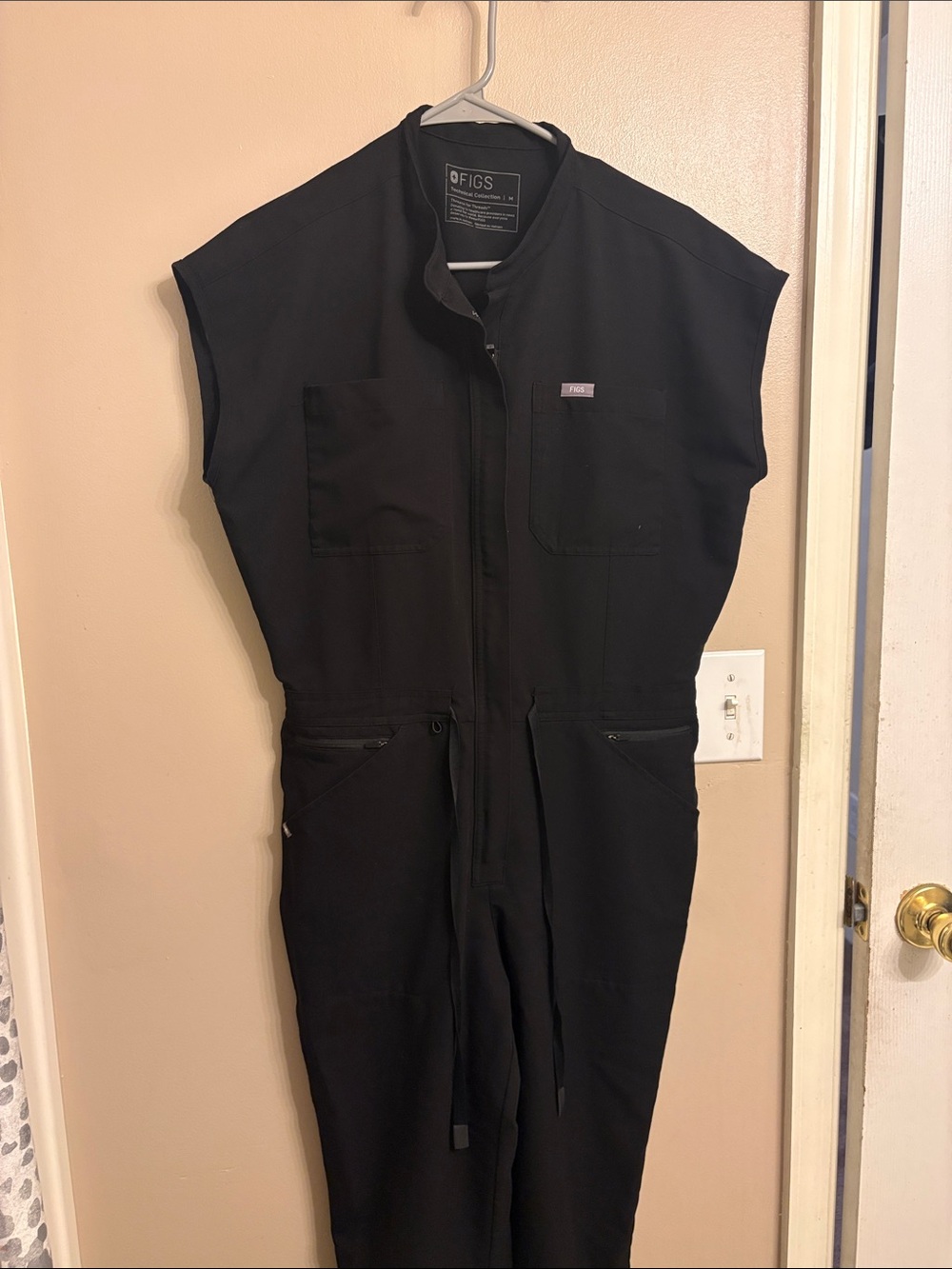 FIGS Rafaela Jogger ScrubJumpsuit Black Medium